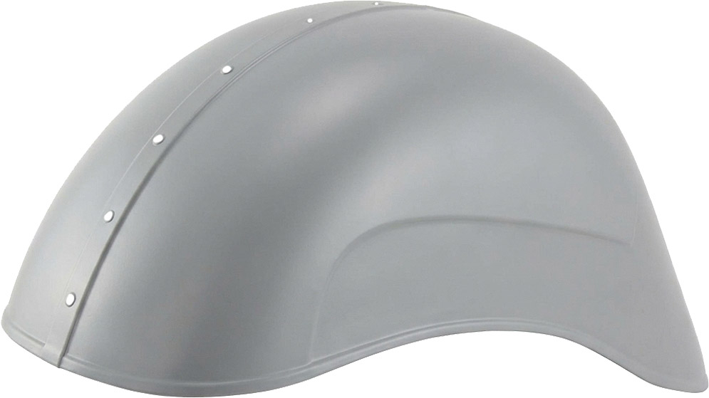 Paragango ANTERIORE Grigio chiaro / Argento - IN METALLO - Piaggio 125 150 Vespa VNB VBB - CI0479