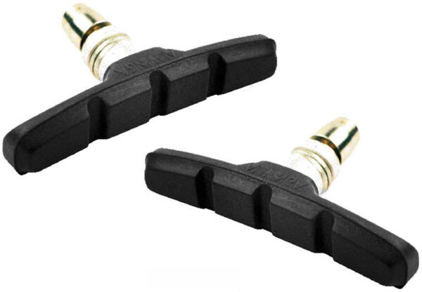 Coppia pattini freno anteriore e posteriore con dado - V-Brake - Bicicletta Mountain Bike MTB Graziella Pieghevole Epoca Olanda R - CI1450