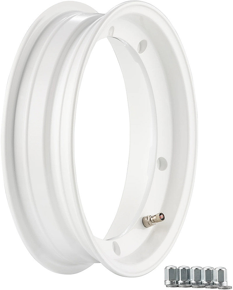 Cerchio Tubeless 2.0 2.50x10 per pneumatici 100'80/100'90-10" - BIANCO - Piaggio 50 125 150 200 Special L N R PK PX LML Star - CI1680